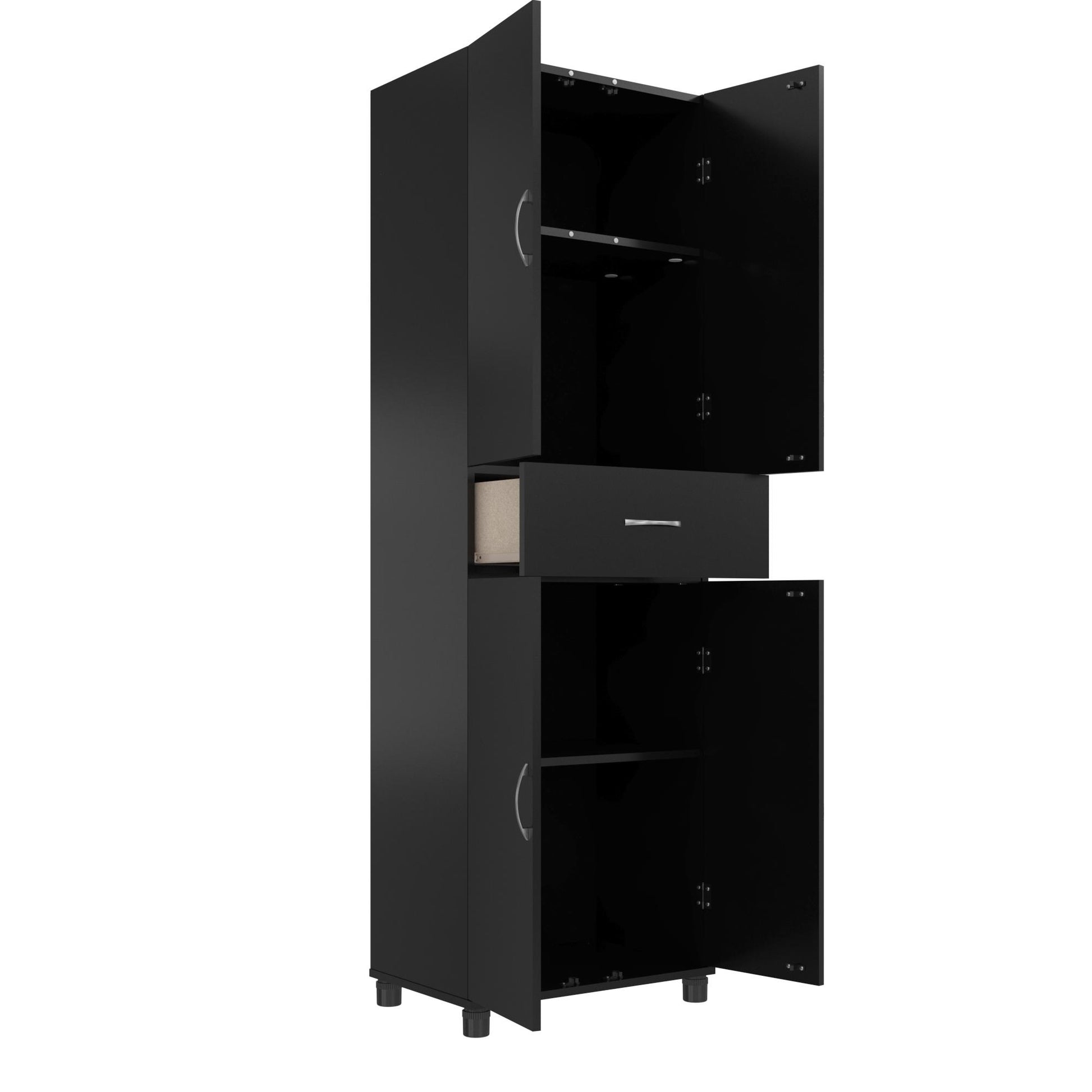 Basin 23.5 Inch Closed Storage Cabinet - Black
