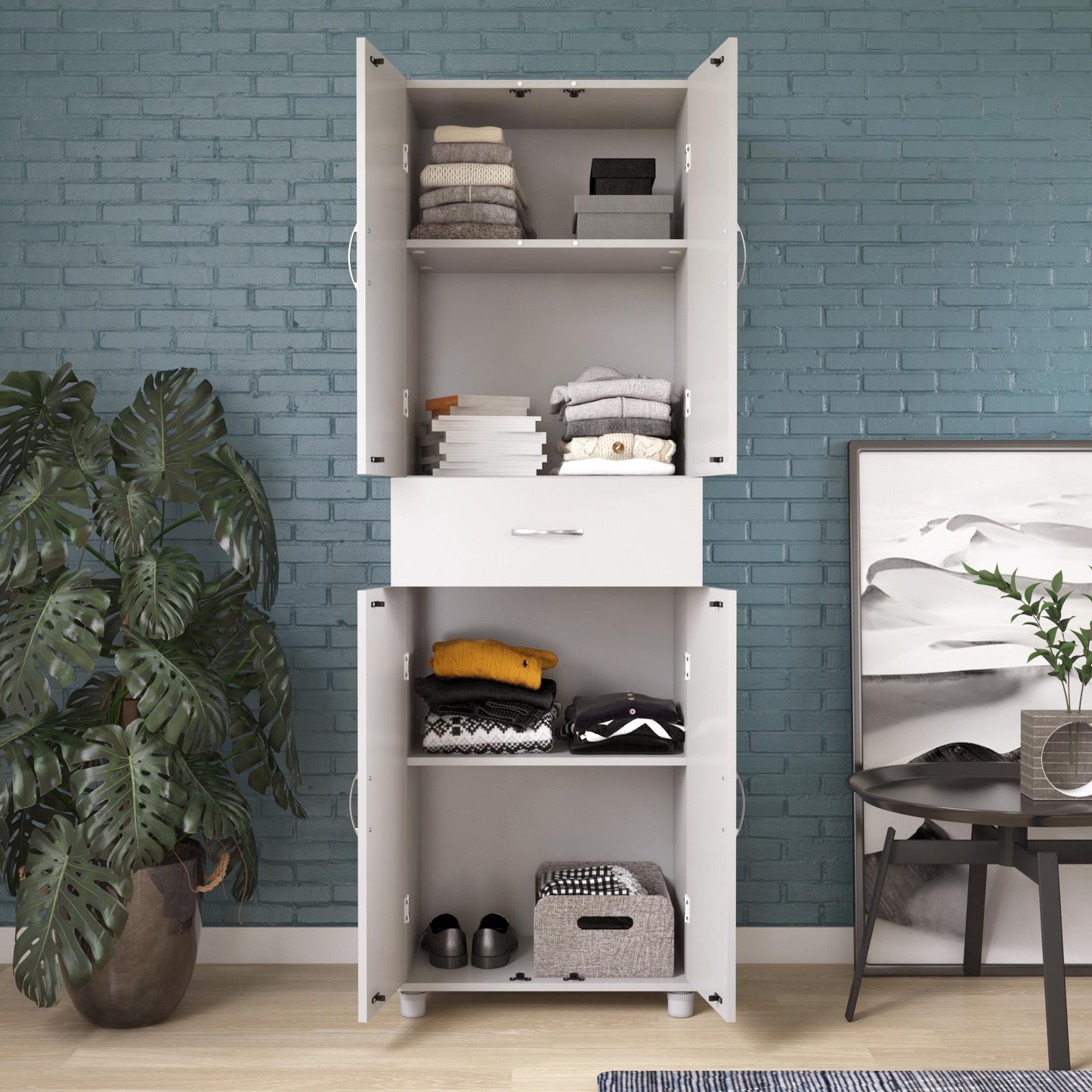 Basin 23.5 Inch Closed Storage Cabinet - Dove Gray