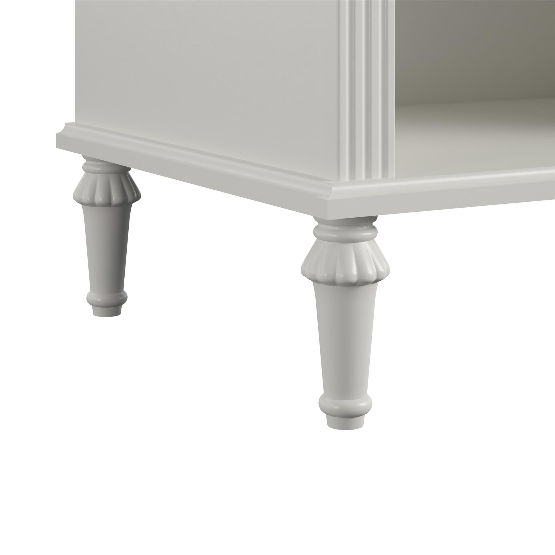 Rowan Valley Arden 1 Drawer Kids’ Nightstand with Open Cubby Space - White