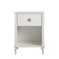 Rowan Valley Arden 1 Drawer Kids’ Nightstand with Open Cubby Space - White