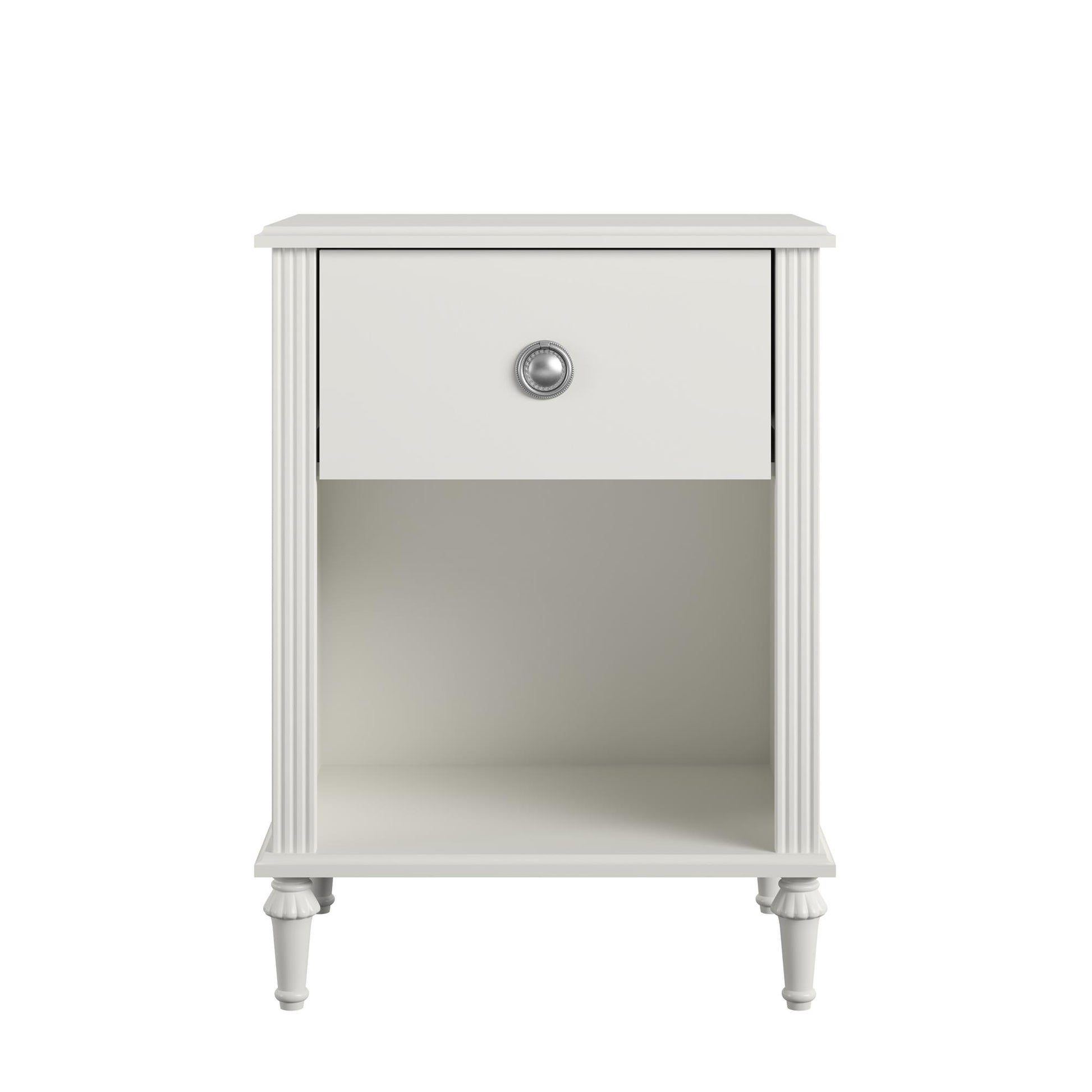 Rowan Valley Arden 1 Drawer Kids’ Nightstand with Open Cubby Space - White
