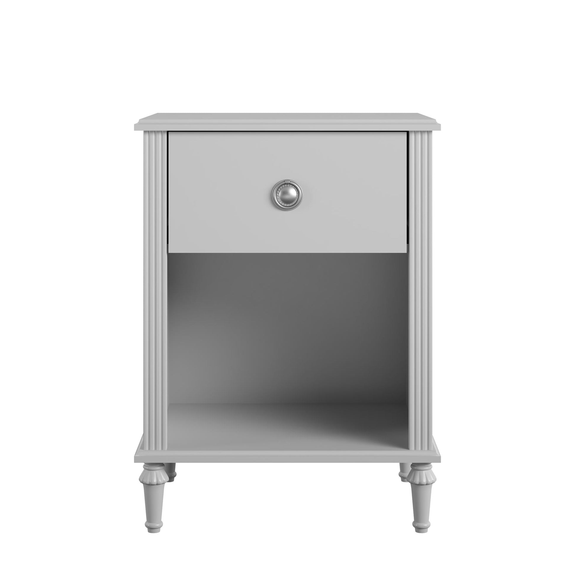 Rowan Valley Arden 1 Drawer Kids’ Nightstand with Open Cubby Space - Dove Gray