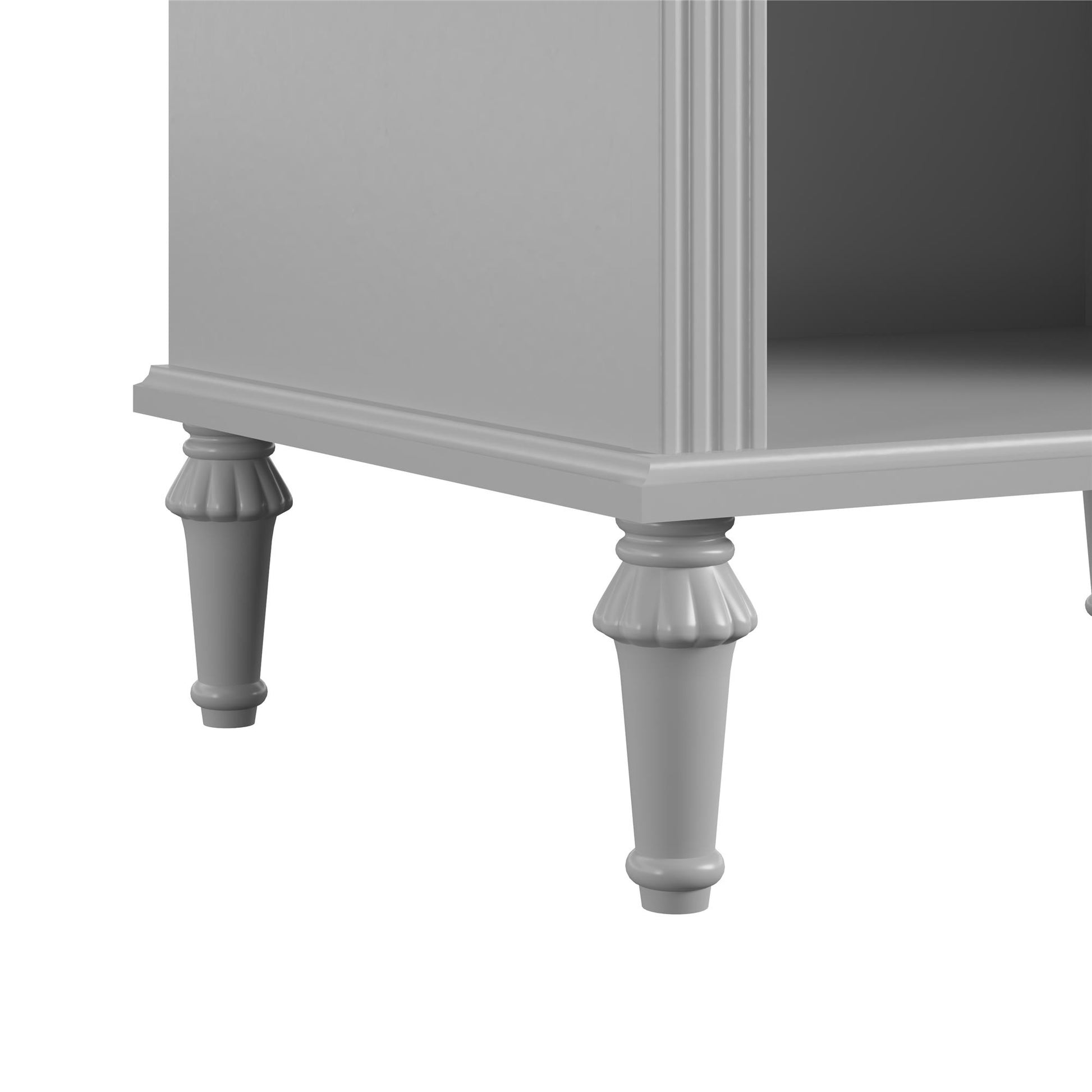 Rowan Valley Arden 1 Drawer Kids’ Nightstand with Open Cubby Space - Dove Gray