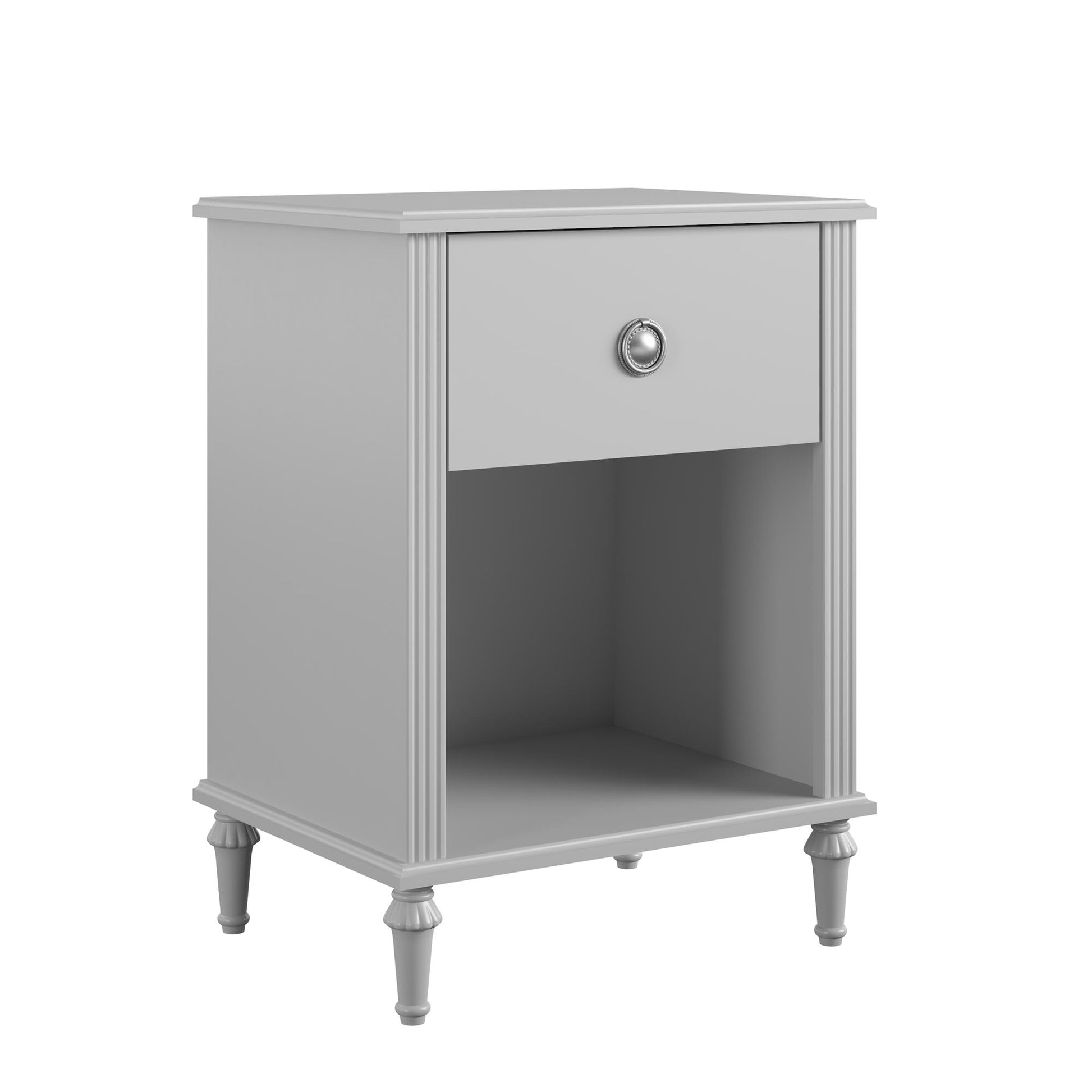 Rowan Valley Arden 1 Drawer Kids’ Nightstand with Open Cubby Space - Dove Gray