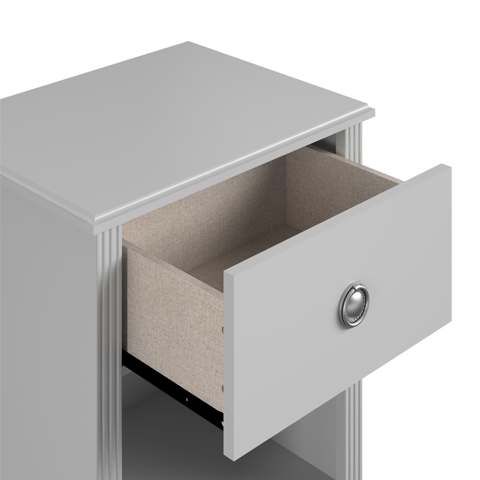 Rowan Valley Arden 1 Drawer Kids’ Nightstand with Open Cubby Space - Dove Gray