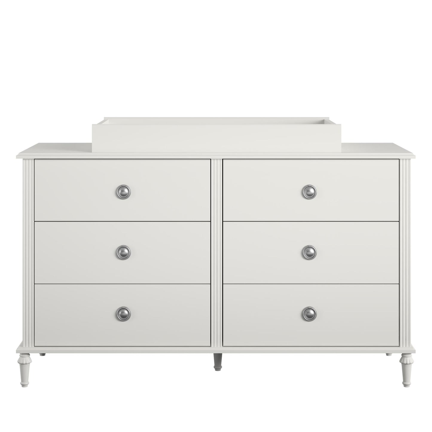 Rowan Valley Arden 6 Drawer Changing Dresser with Topper - White