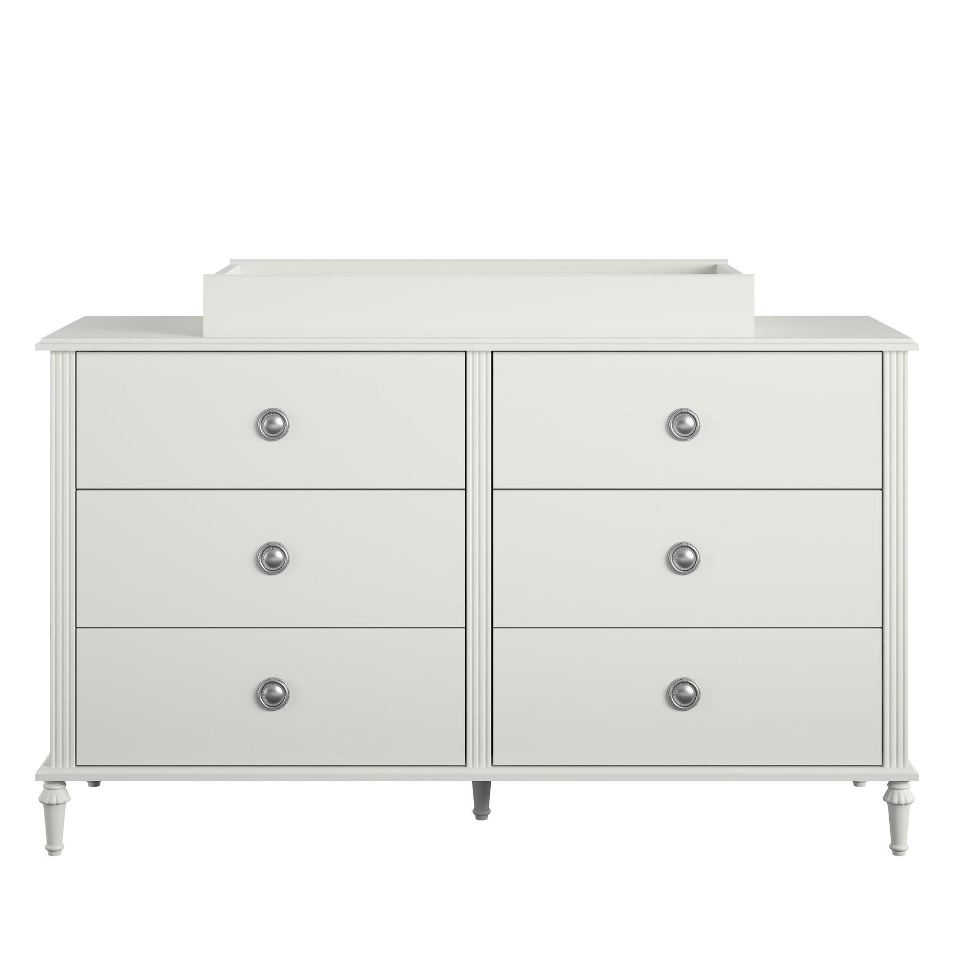Rowan Valley Arden 6 Drawer Changing Dresser with Topper - White