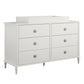 Rowan Valley Arden 6 Drawer Changing Dresser with Topper - White