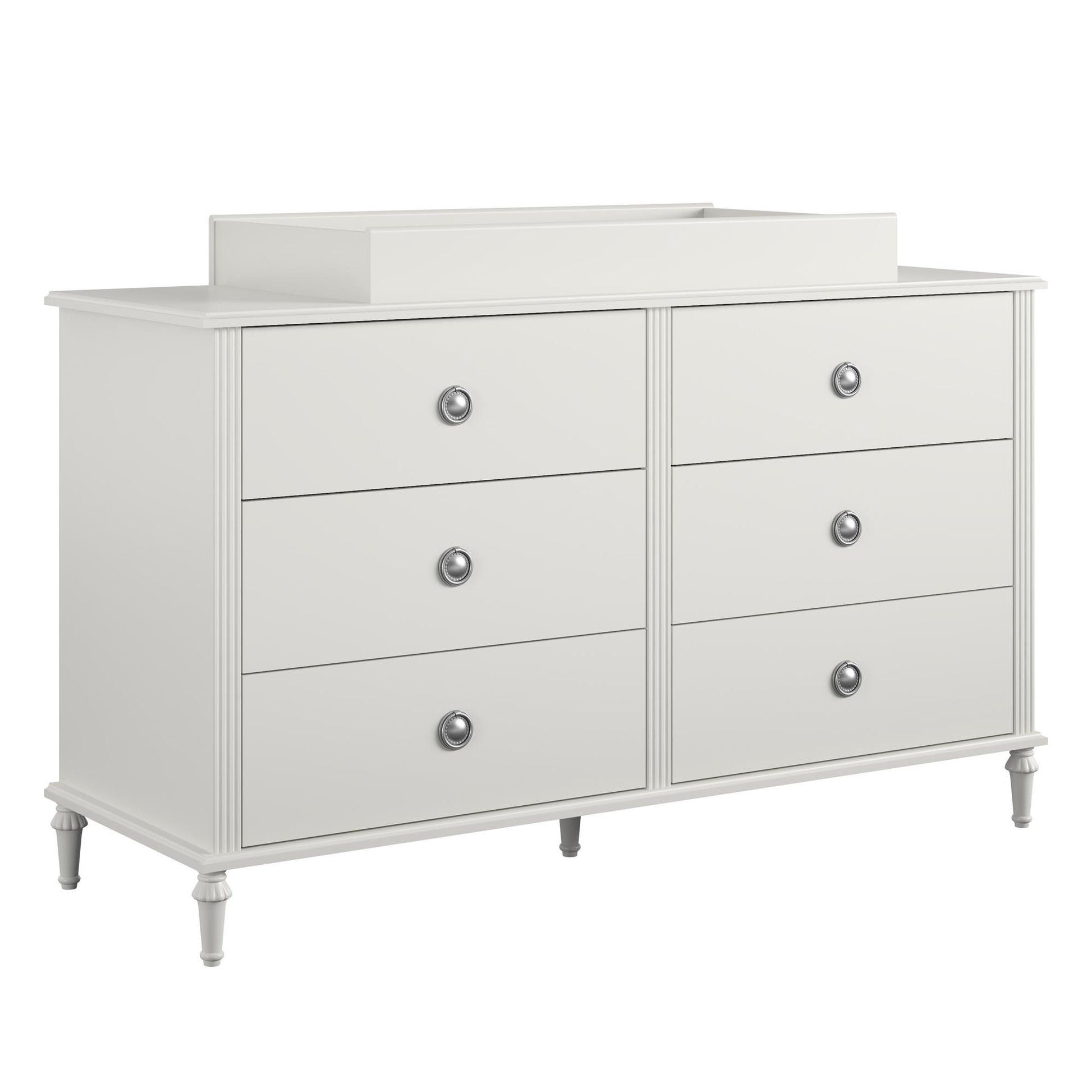 Rowan Valley Arden 6 Drawer Changing Dresser with Topper - White