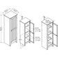 Milford 60 Inch Single Door Storage Pantry Cabinet with 4 Shelves - Old Fashion Pine