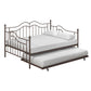 Tokyo Metal Daybed and Trundle Set with Metal Slats - Bronze - Full