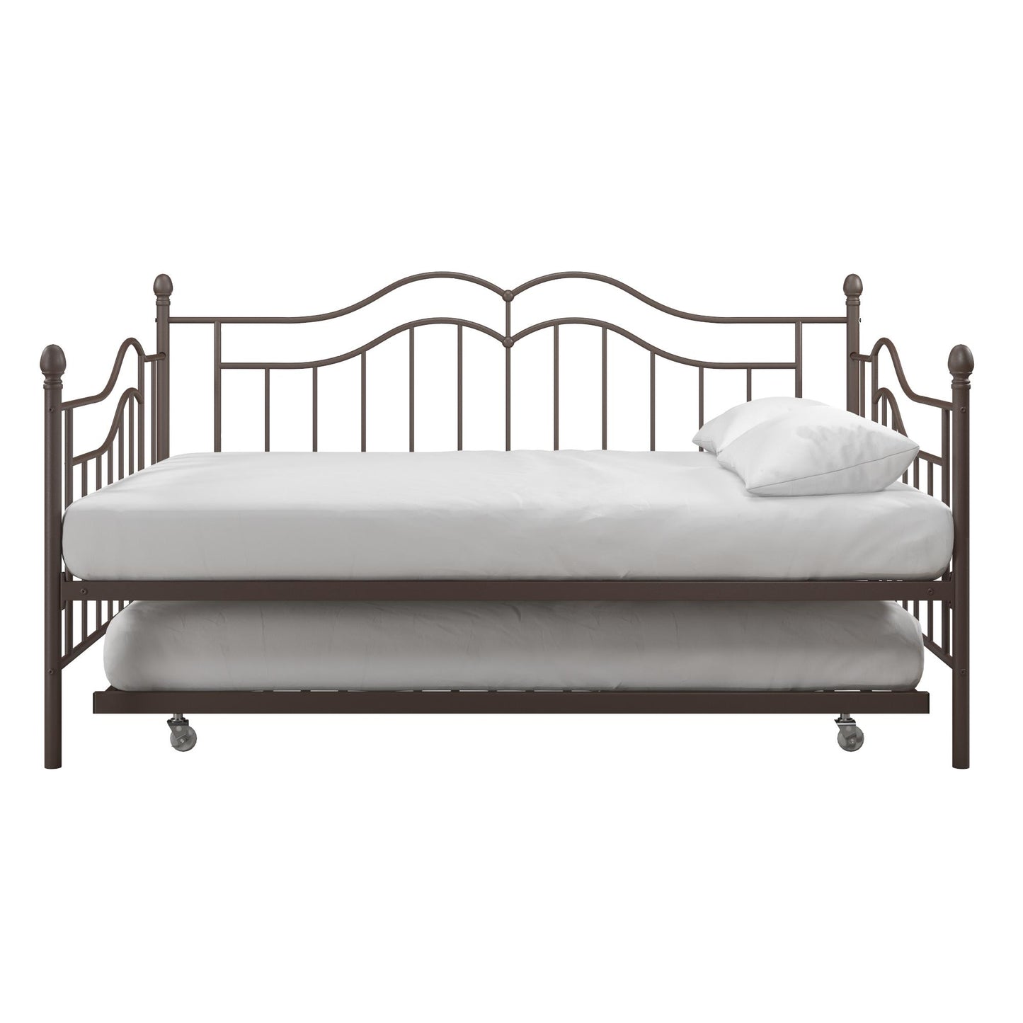 Tokyo Metal Daybed and Trundle Set with Metal Slats - Bronze - Full