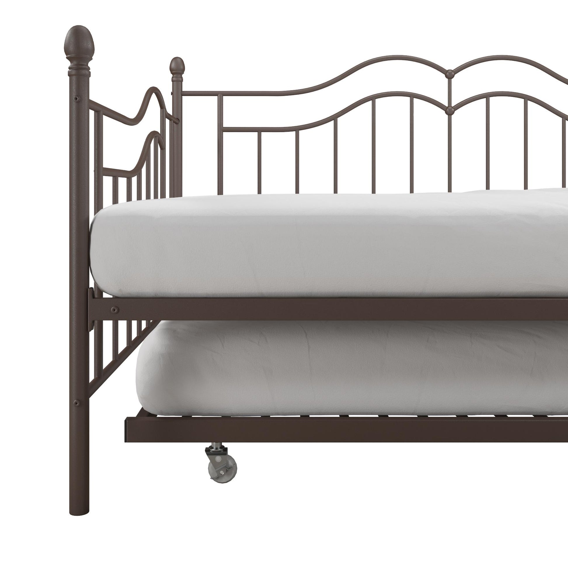 Tokyo Metal Daybed and Trundle Set with Metal Slats - Bronze - Full