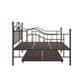 Tokyo Metal Daybed and Trundle Set with Metal Slats - Bronze - Full