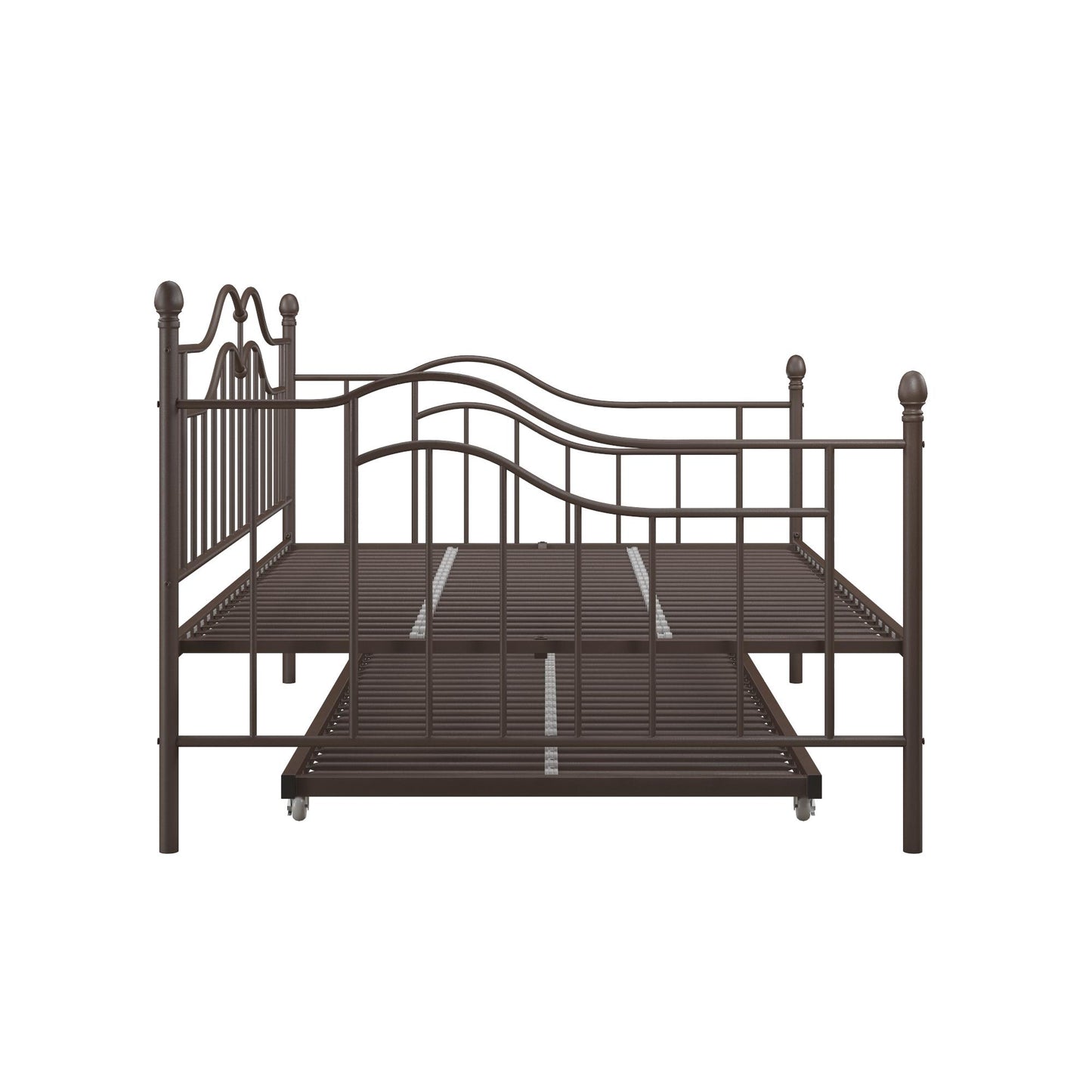 Tokyo Metal Daybed and Trundle Set with Metal Slats - Bronze - Full