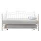 Tokyo Metal Daybed and Trundle Set with Metal Slats - White - Full
