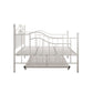 Tokyo Metal Daybed and Trundle Set with Metal Slats - White - Full