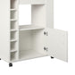 Williams Mobile Kitchen Cart with Wine Bottle Storage - White