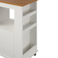 Williams Mobile Kitchen Cart with Wine Bottle Storage - White