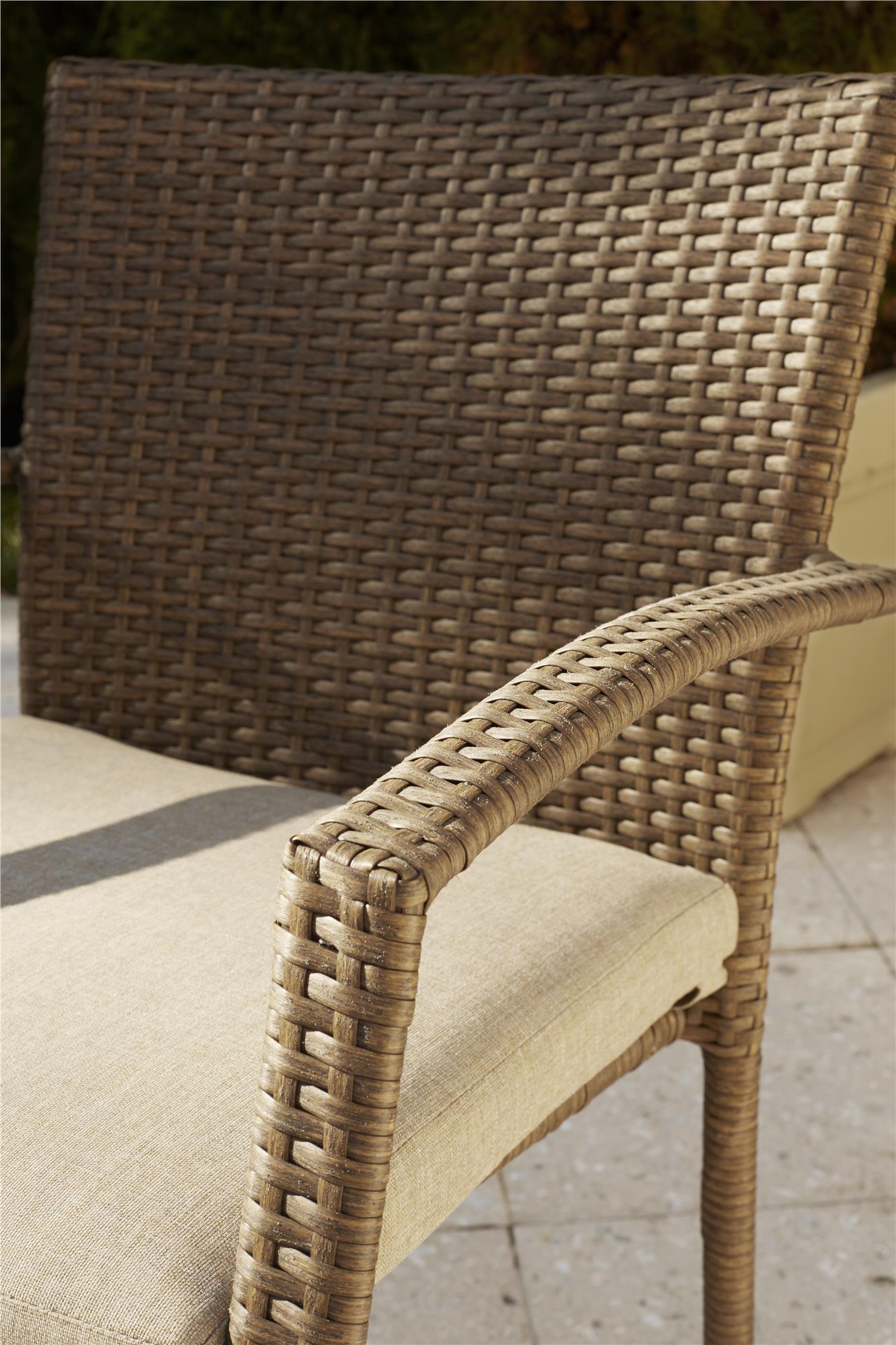 3 Piece High Top Bistro Wicker Patio Table and Chairs Set - Brown