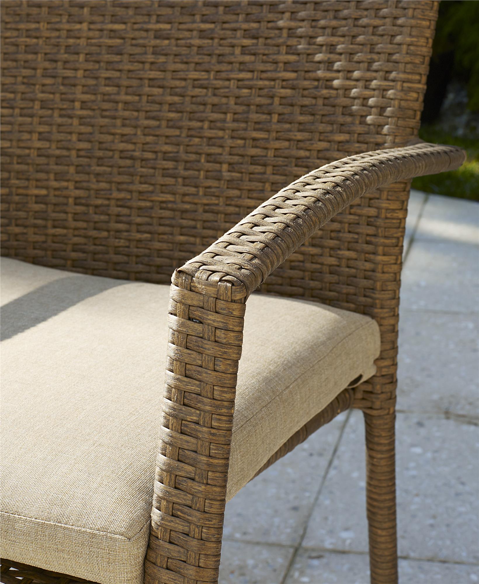 3 Piece High Top Bistro Wicker Patio Table and Chairs Set - Brown