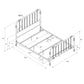 Monarch Hill Wren Metal Bed with Curved Scrollwork Design - Gold - Full