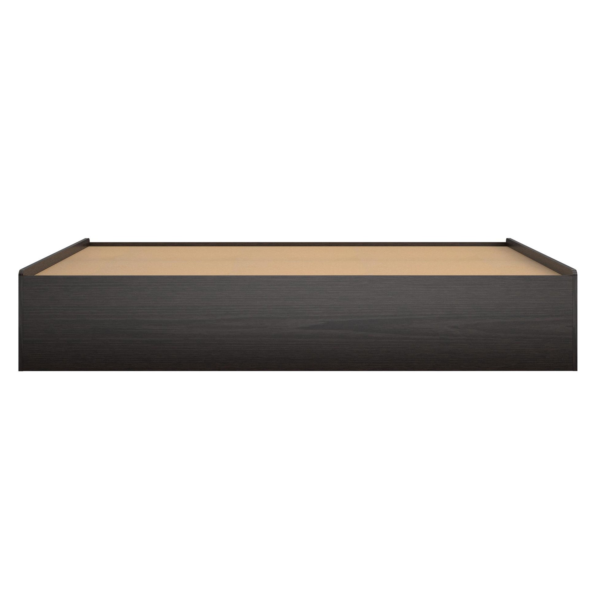 Platform Bed with 2 Large Storage Drawers and No Box Spring Required - Espresso - Twin