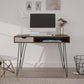 Concord Computer Desk with Storage, Brown Oak/Gray - Brown Oak