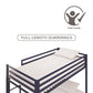 Miles Twin Over Twin Metal Bunk Bed with Secured Metal Slats and Integrated Ladder - Blue - Twin-Over-Twin