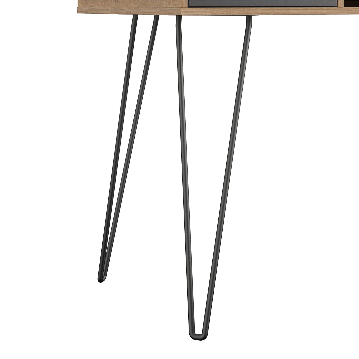 Concord Computer Desk with Storage, Natural/Black - Natural