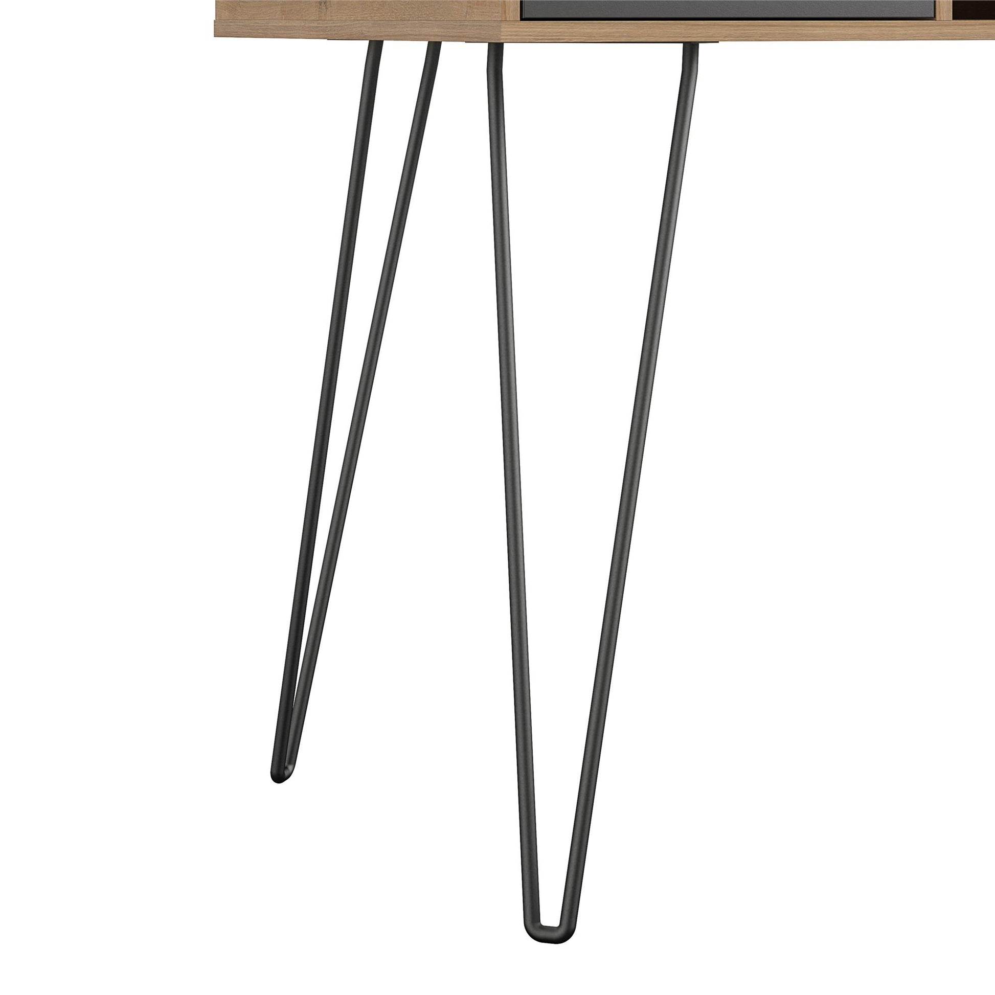 Concord Computer Desk with Storage, Natural/Black - Natural