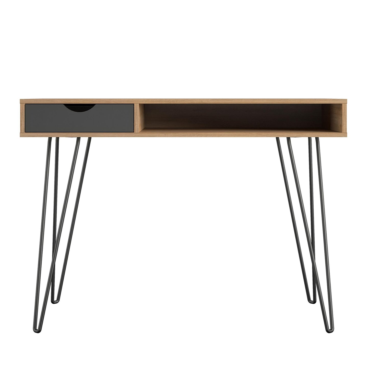 Concord Computer Desk with Storage, Natural/Black - Natural