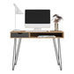 Concord Computer Desk with Storage, Natural/Black - Natural