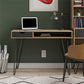 Concord Computer Desk with Storage, Natural/Black - Natural