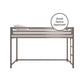 Miles Metal Junior Twin Loft Bed with Integrated Ladder - Silver - Twin