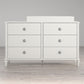 Rowan Valley Arden 6 Drawer Changing Dresser with Topper - White