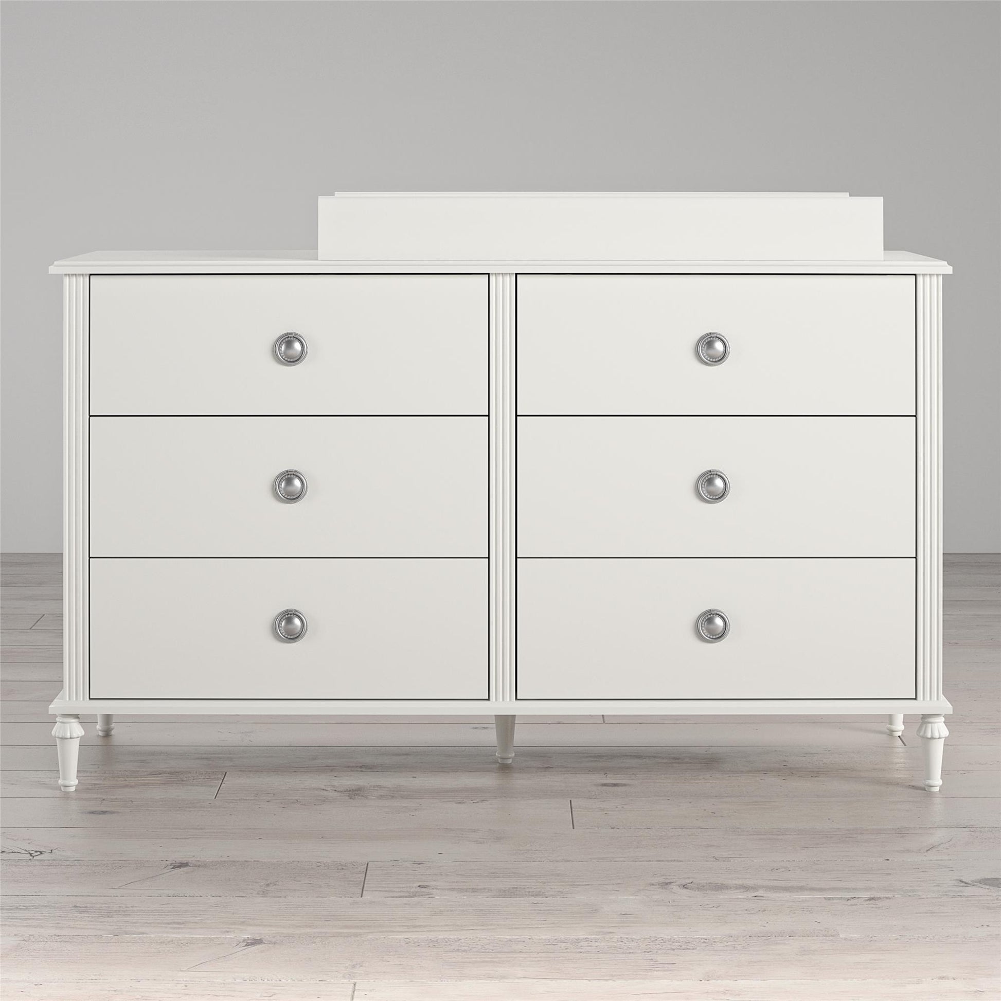 Rowan Valley Arden 6 Drawer Changing Dresser with Topper - White