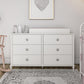 Rowan Valley Arden 6 Drawer Changing Dresser with Topper - White