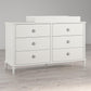 Rowan Valley Arden 6 Drawer Changing Dresser with Topper - White