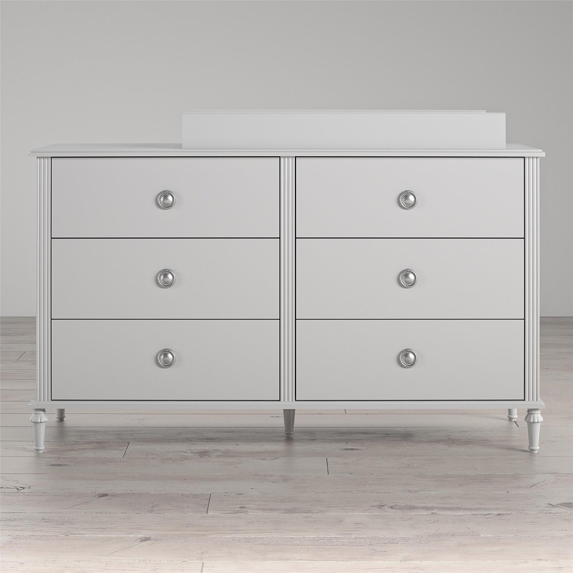 Rowan Valley Arden 6 Drawer Changing Dresser with Topper - Dove Gray