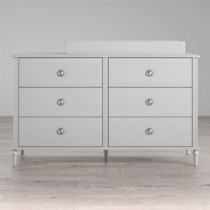 Rowan Valley Arden 6 Drawer Changing Dresser with Topper - Dove Gray