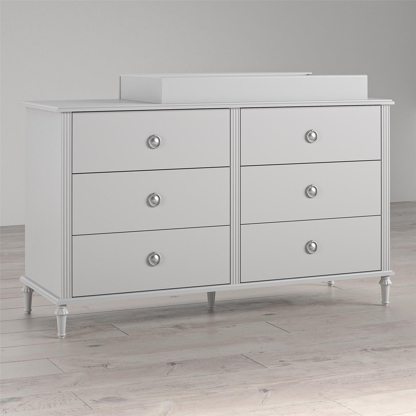 Rowan Valley Arden 6 Drawer Changing Dresser with Topper - Dove Gray