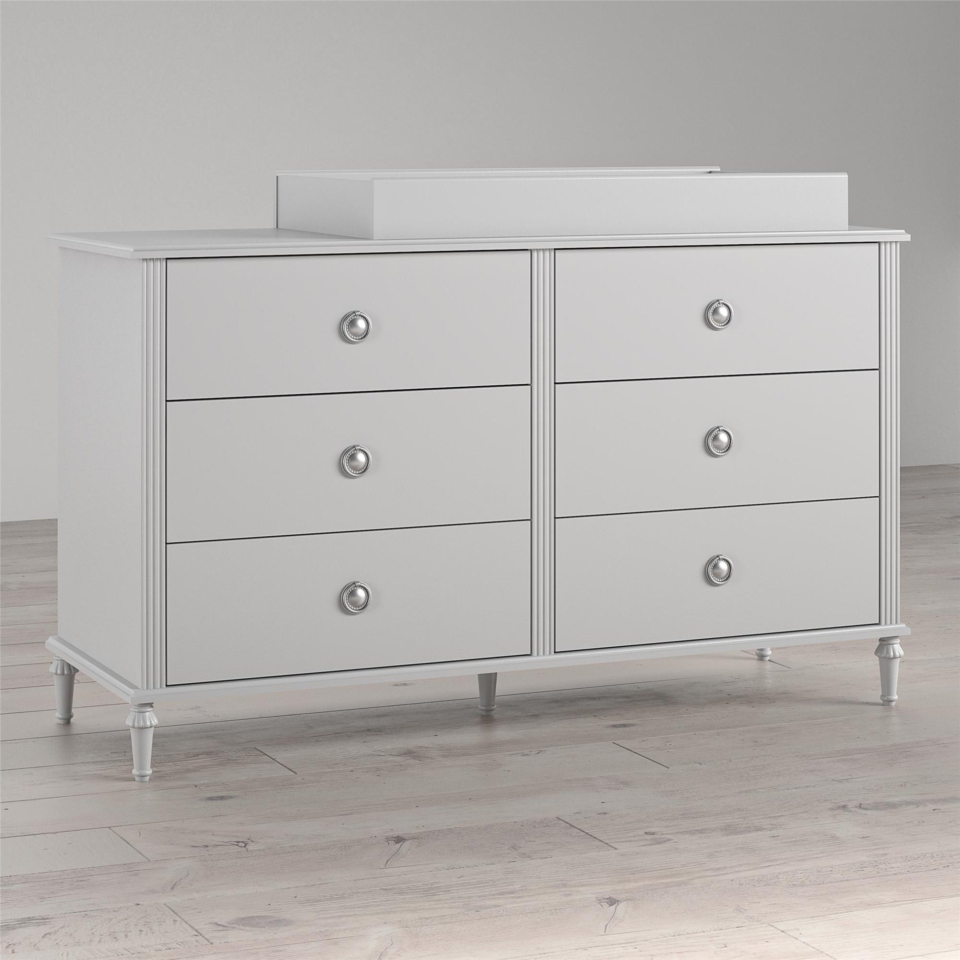Rowan Valley Arden 6 Drawer Changing Dresser with Topper - Dove Gray