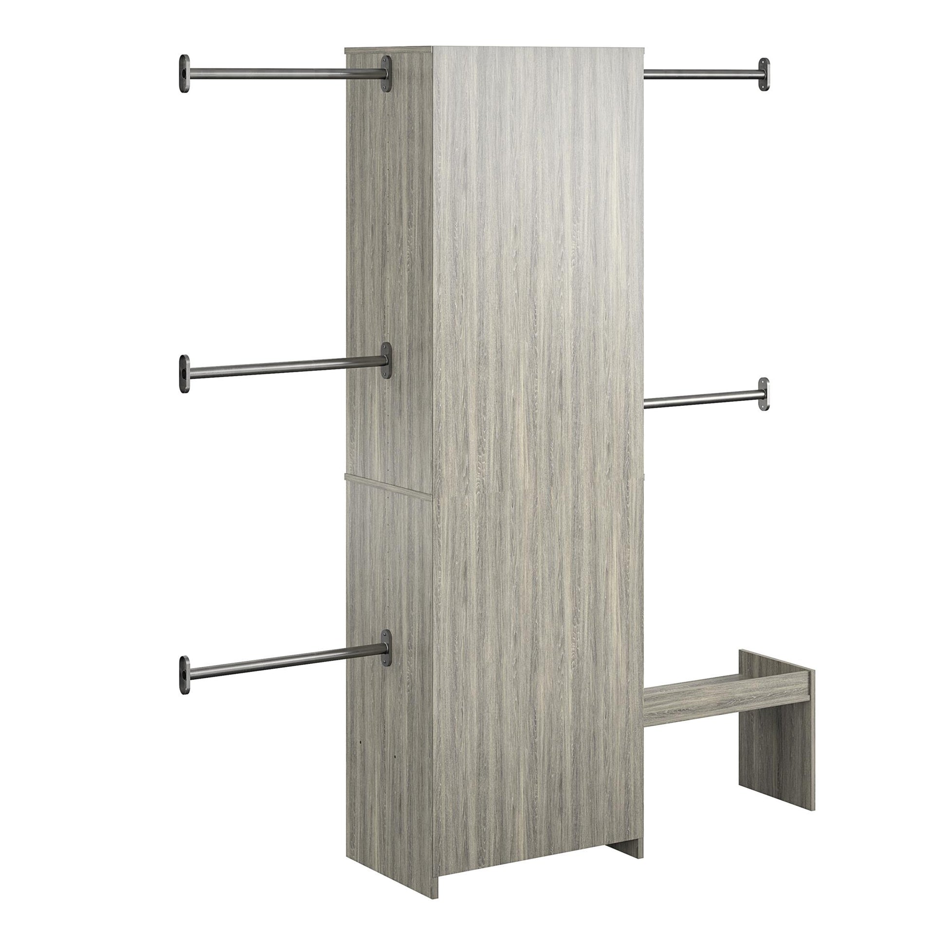 Nova Grow with Me Adjustable Kids’ Closet Organizer System - Gray Oak
