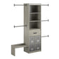 Nova Grow with Me Adjustable Kids’ Closet Organizer System - Gray Oak