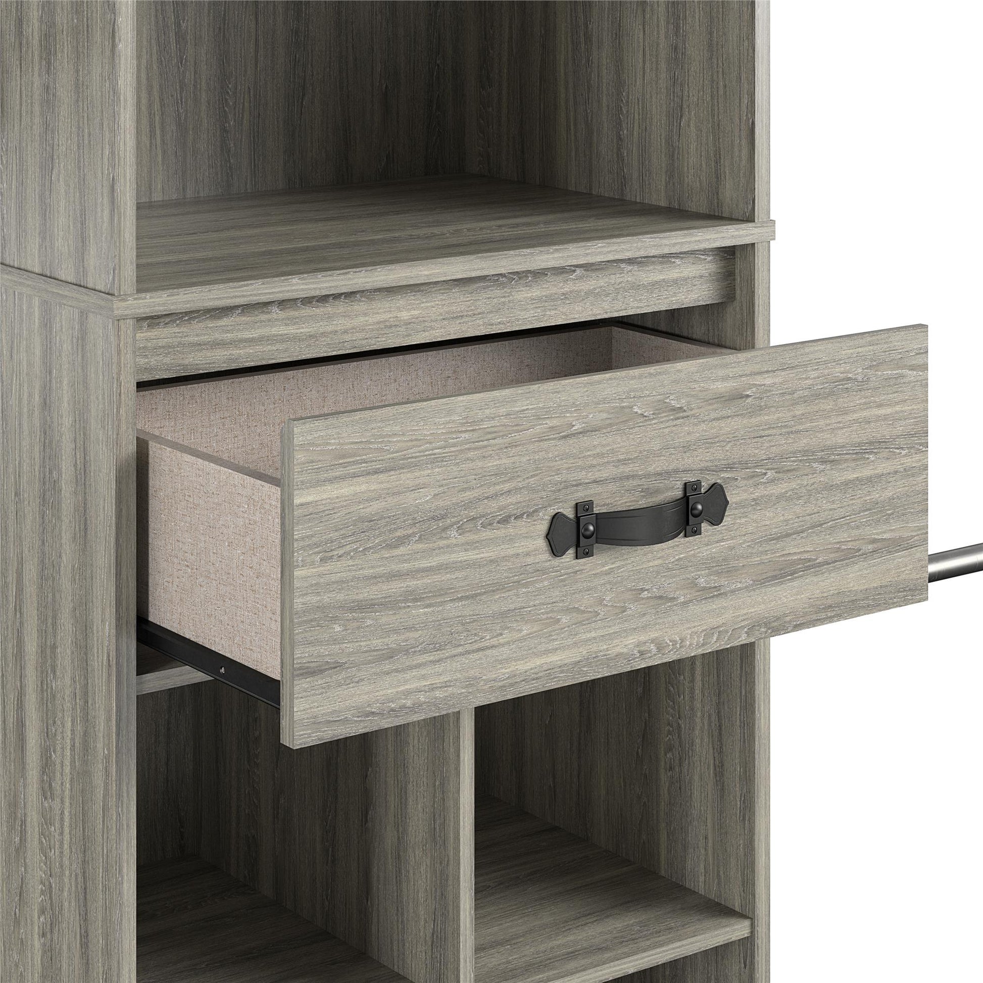 Nova Grow with Me Adjustable Kids’ Closet Organizer System - Gray Oak