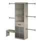 Nova Grow with Me Adjustable Kids’ Closet Organizer System - Gray Oak