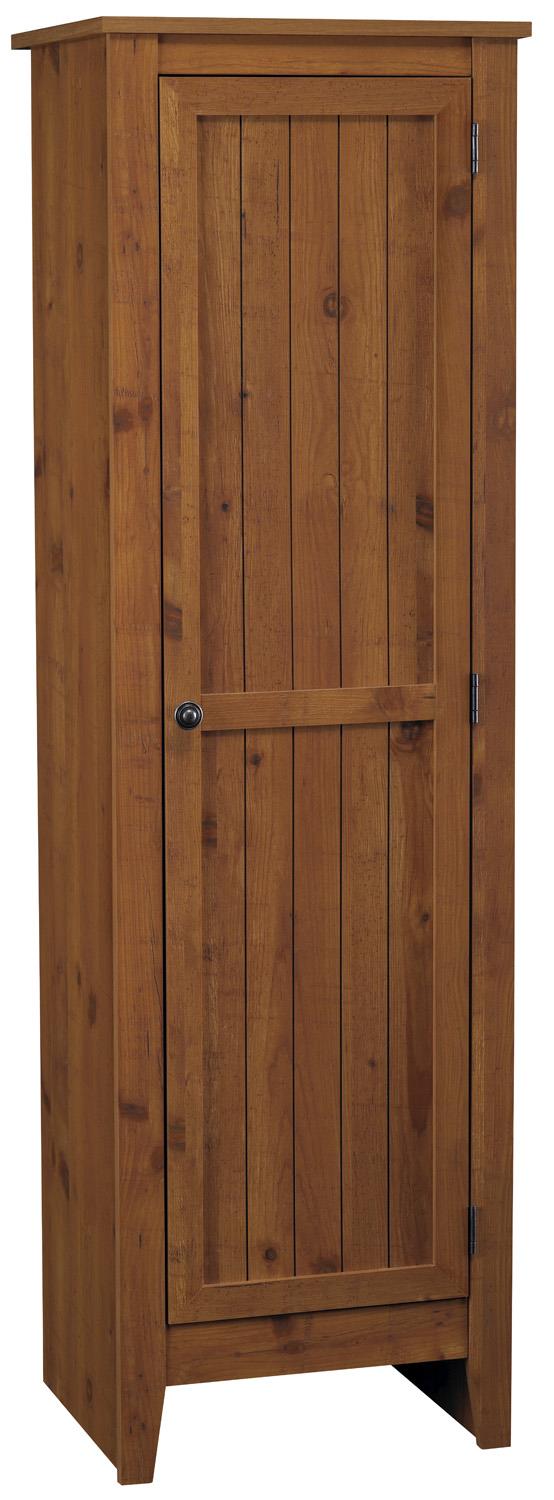 Milford 60 Inch Single Door Storage Pantry Cabinet with 4 Shelves - Old Fashion Pine