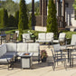 Outdoor Adjustable Aluminum Chaise Lounge Chairs, Set of 2 - Brown - 2-Pack
