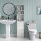 Basin 14 Inch Linen Storage Tower  - White